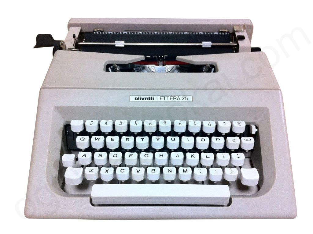 olivetti Lettera 25はファッショナブルなデザインが今もなお人気のタイプライターです。